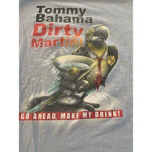 Tommy Bahama Mens T-Shirt Large Dirty Martini‎ Graphic Resortwear Beach Vacation